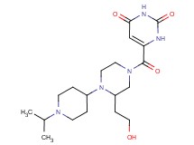 6-{[3-(2-hydroxyethyl)-4-(1-isopropyl-4-piperidinyl)-1-piperazinyl]carbonyl}-2,4(1H,3H)-pyrimidinedione