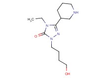 4-ethyl-2-(4-hydroxybutyl)-5-(3-piperidinyl)-2,4-dihydro-3H-1,2,4-triazol-3-one dihydrochloride