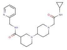 1'-[2-(cyclopropylamino)-2-oxoethyl]-N-(pyridin-2-ylmethyl)-1,4'-bipiperidine-3-carboxamide