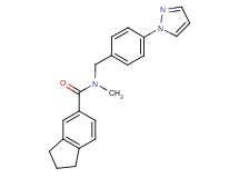 N-methyl-N-[4-(1H-pyrazol-1-yl)benzyl]-5-indanecarboxamide