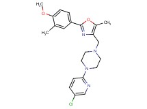 1-(5-chloro-2-pyridinyl)-4-{[2-(4-methoxy-3-methylphenyl)-5-methyl-1,3-oxazol-4-yl]methyl}piperazine