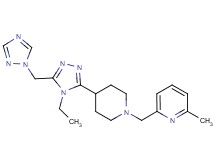 2-({4-[4-ethyl-5-(1H-1,2,4-triazol-1-ylmethyl)-4H-1,2,4-triazol-3-yl]piperidin-1-yl}methyl)-6-methylpyridine