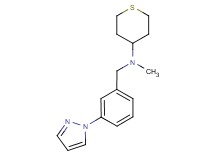 N-methyl-N-[3-(1H-pyrazol-1-yl)benzyl]tetrahydro-2H-thiopyran-4-amine