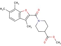 methyl 1-[(3,6,7-trimethyl-1-benzofuran-2-yl)carbonyl]-4-piperidinecarboxylate