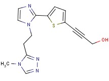 3-(5-{1-[2-(4-methyl-4H-1,2,4-triazol-3-yl)ethyl]-1H-imidazol-2-yl}-2-thienyl)prop-2-yn-1-ol