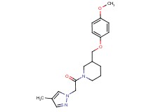 3-[(4-methoxyphenoxy)methyl]-1-[(4-methyl-1H-pyrazol-1-yl)acetyl]piperidine