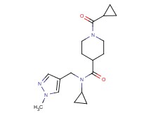 N-cyclopropyl-1-(cyclopropylcarbonyl)-N-[(1-methyl-1H-pyrazol-4-yl)methyl]-4-piperidinecarboxamide