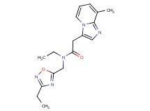 N-ethyl-N-[(3-ethyl-1,2,4-oxadiazol-5-yl)methyl]-2-(8-methylimidazo[1,2-a]pyridin-3-yl)acetamide