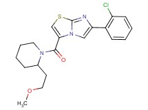 6-(2-chlorophenyl)-3-{[2-(2-methoxyethyl)-1-piperidinyl]carbonyl}imidazo[2,1-b][1,3]thiazole