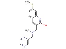 3-{[methyl(2-pyrazinylmethyl)amino]methyl}-7-(methylthio)-2-quinolinol