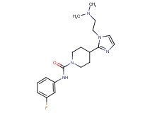 4-{1-[2-(dimethylamino)ethyl]-1H-imidazol-2-yl}-N-(3-fluorophenyl)-1-piperidinecarboxamide