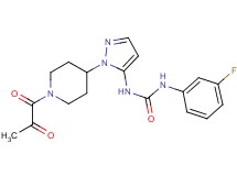 N-(3-fluorophenyl)-N'-[1-(1-pyruvoylpiperidin-4-yl)-1H-pyrazol-5-yl]urea