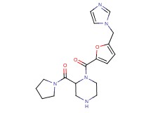 1-[5-(1H-imidazol-1-ylmethyl)-2-furoyl]-2-(1-pyrrolidinylcarbonyl)piperazine