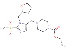 ethyl 4-{[2-(methylsulfonyl)-1-(tetrahydro-2-furanylmethyl)-1H-imidazol-5-yl]methyl}-1-piperazinecarboxylate