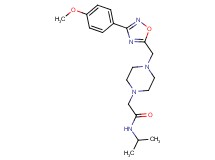 N-isopropyl-2-(4-{[3-(4-methoxyphenyl)-1,2,4-oxadiazol-5-yl]methyl}-1-piperazinyl)acetamide