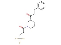3-phenyl-1-[1-(4,4,4-trifluorobutanoyl)-3-piperidinyl]-1-propanone