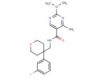 2-(dimethylamino)-N-{[4-(3-fluorophenyl)tetrahydro-2H-pyran-4-yl]methyl}-4-methyl-5-pyrimidinecarboxamide