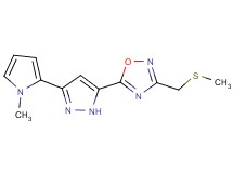 5-[3-(1-methyl-1H-pyrrol-2-yl)-1H-pyrazol-5-yl]-3-[(methylthio)methyl]-1,2,4-oxadiazole