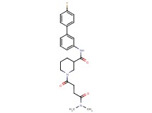 1-[4-(dimethylamino)-4-oxobutanoyl]-N-(4'-fluoro-3-biphenylyl)-3-piperidinecarboxamide