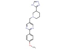 2-(4-methoxyphenyl)-5-{[3-(4H-1,2,4-triazol-3-yl)piperidin-1-yl]methyl}pyrimidine