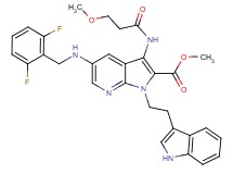 methyl 5-[(2,6-difluorobenzyl)amino]-1-[2-(1H-indol-3-yl)ethyl]-3-[(3-methoxypropanoyl)amino]-1H-pyrrolo[2,3-b]pyridine-2-carboxylate