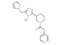 4-(2-{3-[4-methyl-5-(1H-pyrazol-1-ylmethyl)-4H-1,2,4-triazol-3-yl]piperidin-1-yl}-2-oxoethyl)pyridine