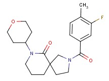 2-(3-fluoro-4-methylbenzoyl)-7-(tetrahydro-2H-pyran-4-yl)-2,7-diazaspiro[4.5]decan-6-one