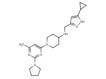 N-[(5-cyclopropyl-1H-pyrazol-3-yl)methyl]-1-(6-methyl-2-pyrrolidin-1-ylpyrimidin-4-yl)piperidin-4-amine