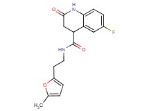 6-fluoro-N-[2-(5-methyl-2-furyl)ethyl]-2-oxo-1,2,3,4-tetrahydro-4-quinolinecarboxamide