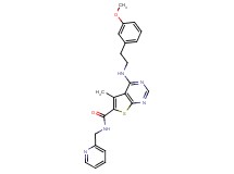 4-{[2-(3-methoxyphenyl)ethyl]amino}-5-methyl-N-(2-pyridinylmethyl)thieno[2,3-d]pyrimidine-6-carboxamide