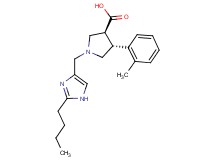 (3S*,4R*)-1-[(2-butyl-1H-imidazol-4-yl)methyl]-4-(2-methylphenyl)pyrrolidine-3-carboxylic acid