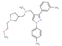 1-[1-(2-methoxyethyl)-3-pyrrolidinyl]-N-methyl-N-{[3-(3-methylphenyl)-1-(4-methylphenyl)-1H-pyrazol-4-yl]methyl}methanamine