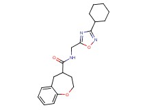 N-[(3-cyclohexyl-1,2,4-oxadiazol-5-yl)methyl]-2,3,4,5-tetrahydro-1-benzoxepine-4-carboxamide