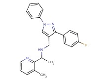 N-{[3-(4-fluorophenyl)-1-phenyl-1H-pyrazol-4-yl]methyl}-1-(3-methylpyridin-2-yl)ethanamine