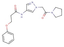 N-{1-[2-oxo-2-(1-pyrrolidinyl)ethyl]-1H-pyrazol-4-yl}-3-phenoxypropanamide