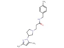 3-[3-(3,5-dimethyl-1H-pyrazol-1-yl)pyrrolidin-1-yl]-N-(4-methylbenzyl)propanamide