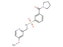 N-[(4-methoxypyridin-2-yl)methyl]-3-(pyrrolidin-1-ylcarbonyl)benzenesulfonamide