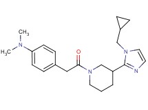 4-(2-{3-[1-(cyclopropylmethyl)-1H-imidazol-2-yl]piperidin-1-yl}-2-oxoethyl)-N,N-dimethylaniline