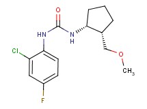 N-(2-chloro-4-fluorophenyl)-N'-[(1R*,2S*)-2-(methoxymethyl)cyclopentyl]urea