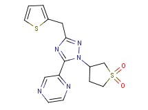 2-[1-(1,1-dioxidotetrahydro-3-thienyl)-3-(2-thienylmethyl)-1H-1,2,4-triazol-5-yl]pyrazine