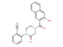 2-[4-(3-hydroxy-2-naphthoyl)-2-oxo-1-piperazinyl]benzonitrile