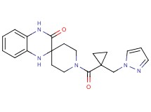1-{[1-(1H-pyrazol-1-ylmethyl)cyclopropyl]carbonyl}-1',4'-dihydro-3'H-spiro[piperidine-4,2'-quinoxalin]-3'-one