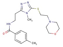 4-methyl-N-[2-(4-methyl-5-{[2-(4-morpholinyl)ethyl]thio}-4H-1,2,4-triazol-3-yl)ethyl]benzamide
