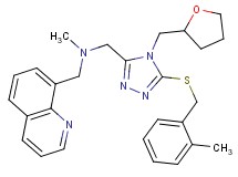 N-methyl-1-[5-[(2-methylbenzyl)thio]-4-(tetrahydro-2-furanylmethyl)-4H-1,2,4-triazol-3-yl]-N-(8-quinolinylmethyl)methanamine