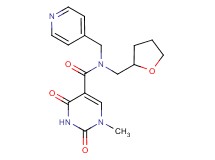 1-methyl-2,4-dioxo-N-(pyridin-4-ylmethyl)-N-(tetrahydrofuran-2-ylmethyl)-1,2,3,4-tetrahydropyrimidine-5-carboxamide