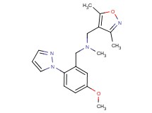 1-(3,5-dimethylisoxazol-4-yl)-N-[5-methoxy-2-(1H-pyrazol-1-yl)benzyl]-N-methylmethanamine