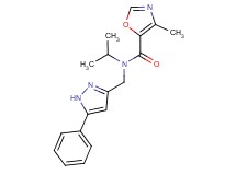 N-isopropyl-4-methyl-N-[(5-phenyl-1H-pyrazol-3-yl)methyl]-1,3-oxazole-5-carboxamide