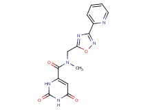 N-methyl-2,6-dioxo-N-{[3-(2-pyridinyl)-1,2,4-oxadiazol-5-yl]methyl}-1,2,3,6-tetrahydro-4-pyrimidinecarboxamide