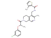 N-({7-[2-(3-chlorophenoxy)propanoyl]-3-methyl-5,6,7,8-tetrahydro-2,7-naphthyridin-4-yl}methyl)-3-methyl-2-thiophenecarboxamide