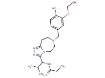 N-{1-[7-(3-ethoxy-4-hydroxybenzyl)-6,7,8,9-tetrahydro-5H-[1,2,4]triazolo[4,3-d][1,4]diazepin-3-yl]-2-methylpropyl}propanamide